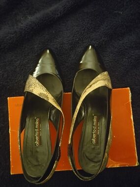 Vintage Alberto d. Molina Italian Leather Heels -With Original Replacement Tips